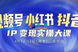 群响《视频号小红书抖音IP变现实操北京站线下大课》