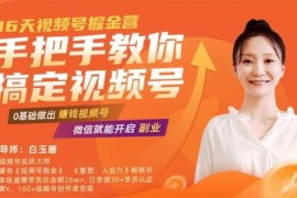 白玉珊《36天视频号掘金营》