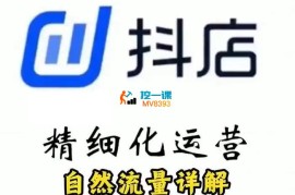 李哥电商《抖店精细化运营整体流程》