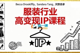 唐老师《服装行业高变现老板IP训练营》
