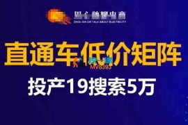 周心驰《直通车低价矩阵投产19搜索5万》