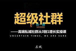 左斌《高端私域社群从0到1增长实操课》