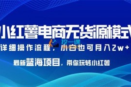 贝肆《小红书无货源模式玩法》