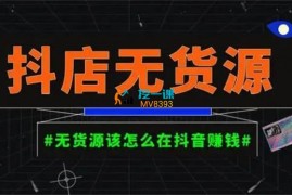 启哥《抖店无货源店群陪跑计划》