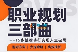 王新宇《职业规划三部曲》