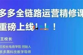 王校长《9月12拼多多实操新玩法》