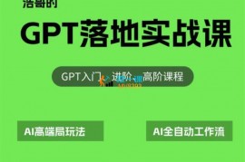 浩哥《GPT落地实战课》