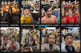 抖音博主《AI历史诗人第一人称Vlog》