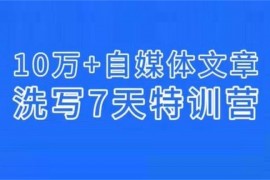 小磊《10万+自媒体文章洗写7天特训营》