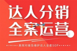 无羁《达人分销全案sop实操训练营》