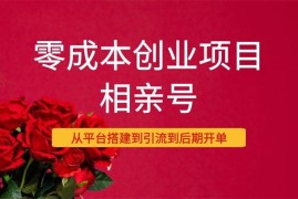 零成本创业项目：相亲号
