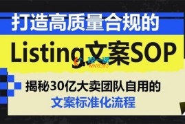 杨老师《专栏 打造高质量合规的Listing文案SOP》