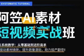阿笠《AI视频素材实战班》