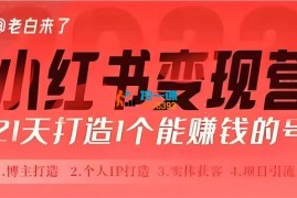 老白来了《小红书博主课》