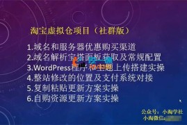 小淘《淘宝虚拟仓项目》