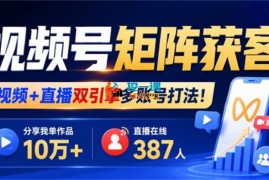 火炎《视频号矩阵获客打法》
