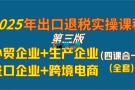 崔sir《2025年出口退税实操课程》