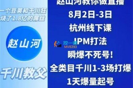 赵山河《8月杭州线下课》