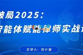刘小迪《破局2025智能体赋能律师实战课》