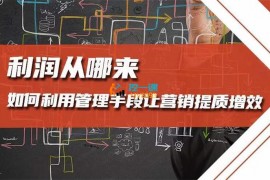 众筹：利润从哪来：如何利用管理手段让营销提质增效