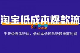 超跃电商《淘宝低成本爆款流实战私教课》