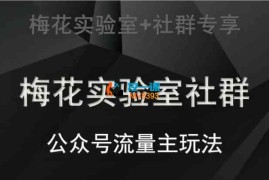 梅花实验室《公众号流量主系列全套玩法》
