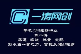 陈一涛《手机CPA拉新入门级项目》