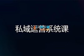 白老师《私域运营系统课》