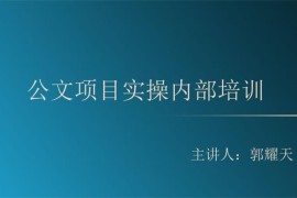 郭耀天《复制粘贴自动化赚钱公文项目》