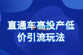 后生《直通车高投产低价引流玩法》
