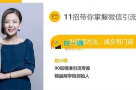 赵小晴《11招带你掌握微信引流变现》