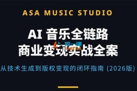 阿飒《零基础AI音乐全套教程》