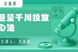 东仔《巨量千川投放实操课》