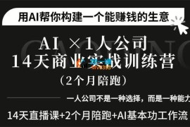 松月《AI一人公司OPC14天商业实战营》