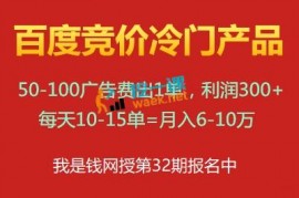 我是钱网授第32期《百度竞价冷门产品》