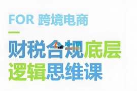 航哥《跨境电商财税合规底层逻辑思维课》