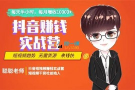 众筹：聪聪老师·抖音赚钱实战营