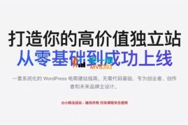 小韩《WordPress跨境独立站全流程实操课》
