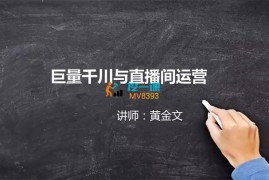 黄金文《巨量千川与直播间运营》