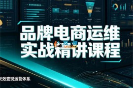 超人《品牌电商运维实战精讲课程》