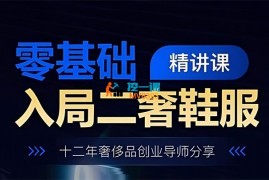 高飞《零基础入局二奢鞋服》