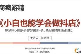 疯游精《小白也能学会做抖店》