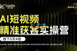 宝儿姐《AI短视频精准获客实操营6月10-14号线下课》