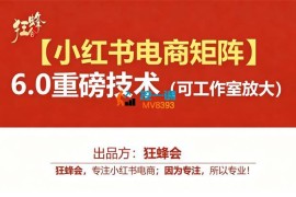 狂蜂会《小红书电商矩阵6.0》