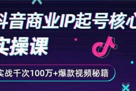 狗哥《抖音商业IP起号核心实操课》