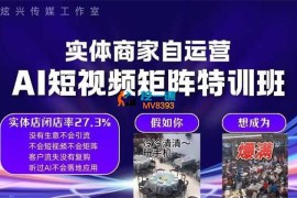 炫兴传媒《实体商家自运营AI短视频矩阵特训班》
