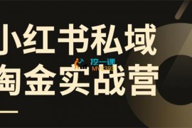 钱瑞《小红书私域淘金实战营》