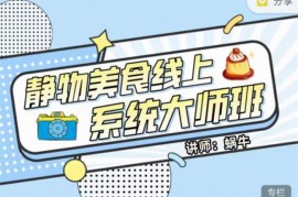 众筹：蜗牛摄影学‬院静物美食线上系统大师班