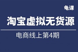 龟课《淘宝虚拟无货源电商线上第4期》