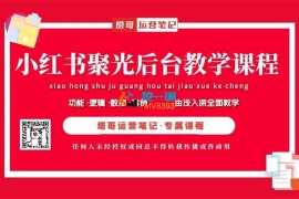 塔哥《小红书聚光后台教学全集》
